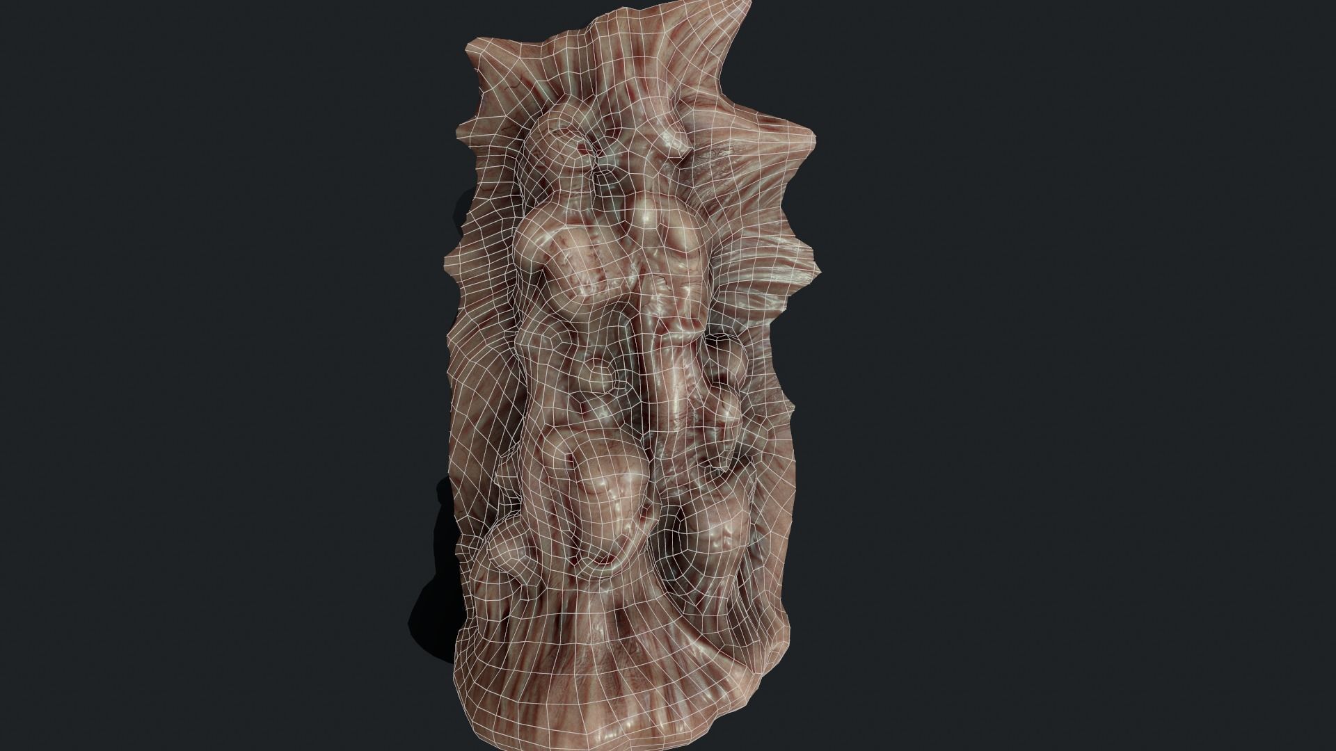 HOrror Mutated people Animated Low-poly 3D model_2