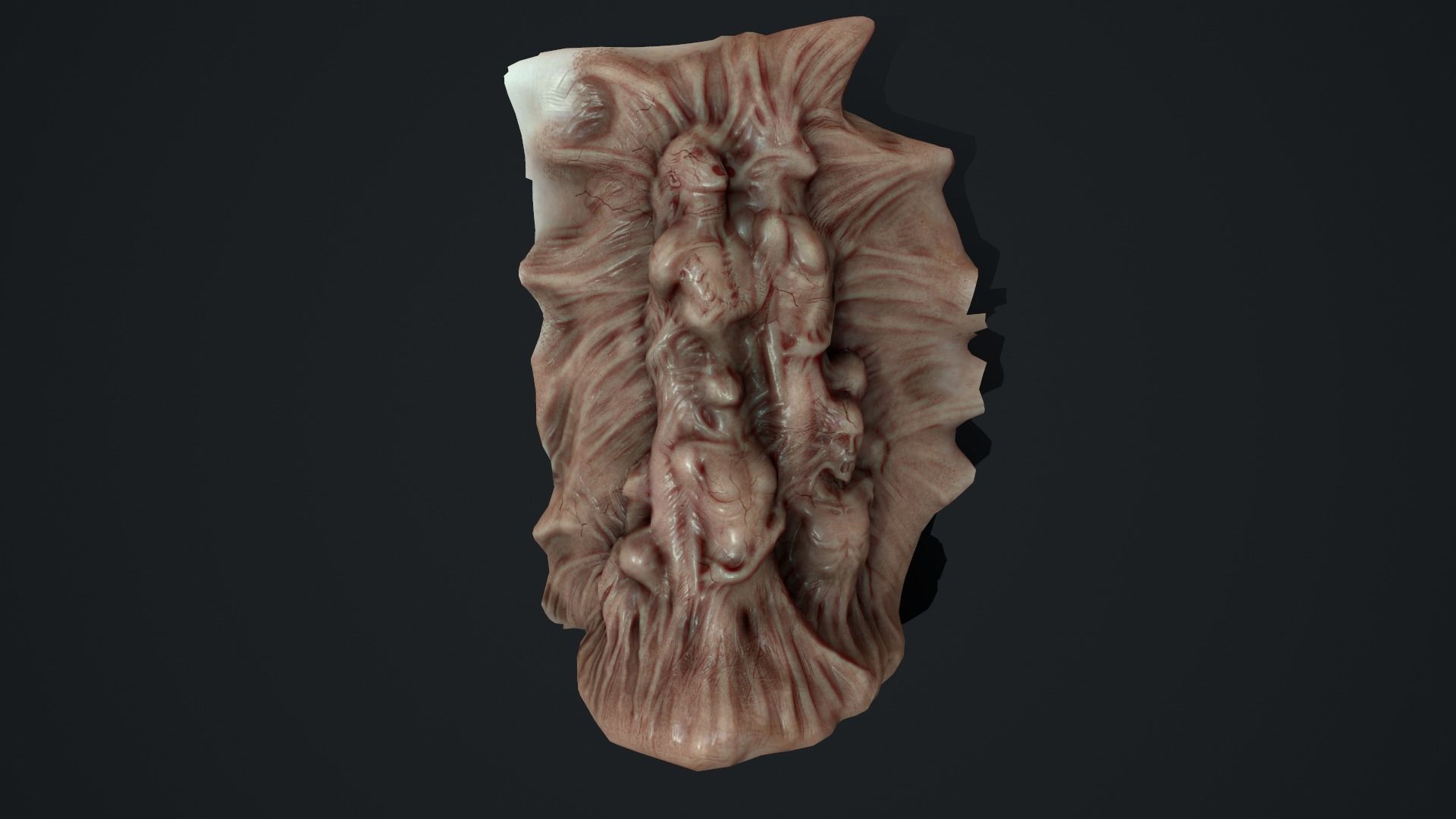 HOrror Mutated people Animated Low-poly 3D model_6