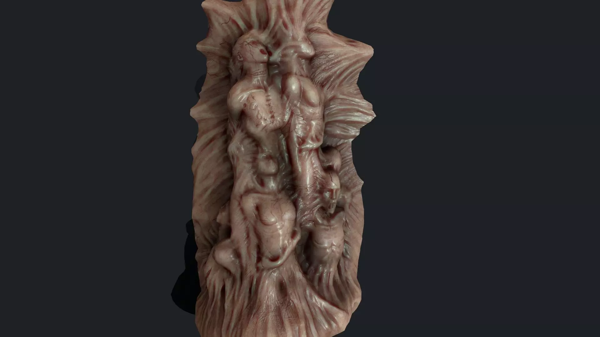 HOrror Mutated people Animated Low-poly 3D model_0