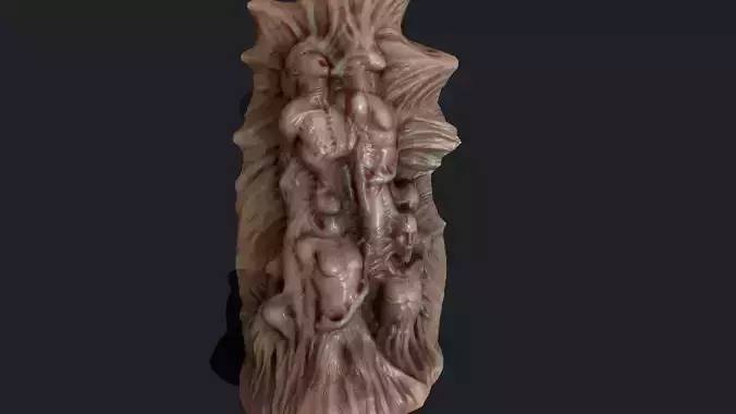 HOrror Mutated people Animated Low-poly 3D model