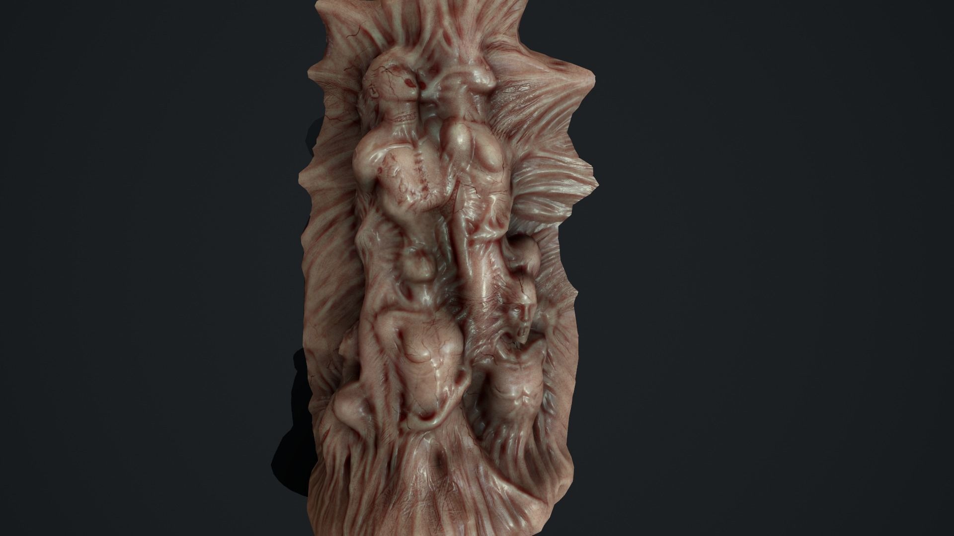 HOrror Mutated people Animated Low-poly 3D model_3