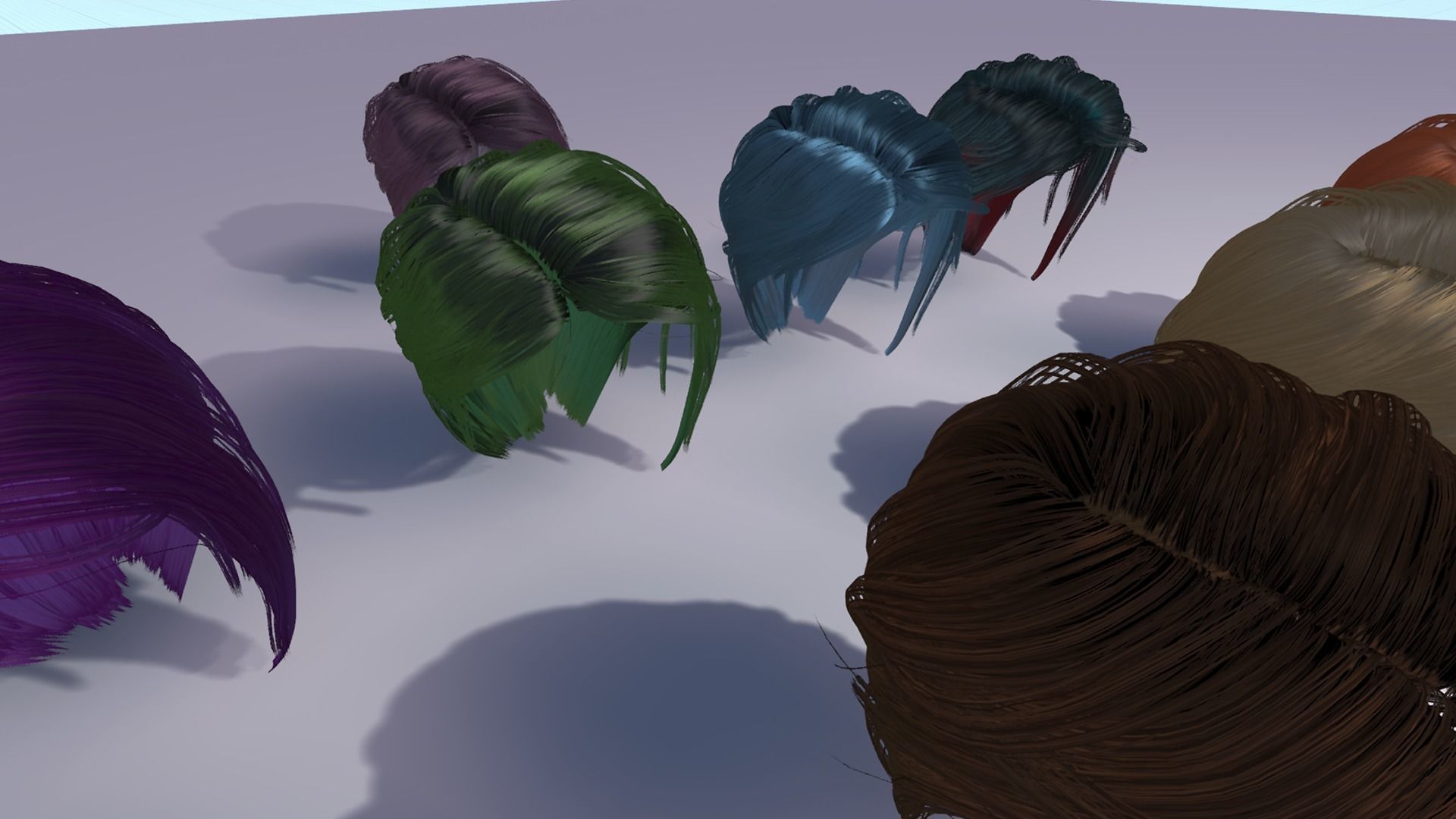 Hair Shader System for Unreal Engine 4 plus Hair Strand Designer Low-poly 3D model_10