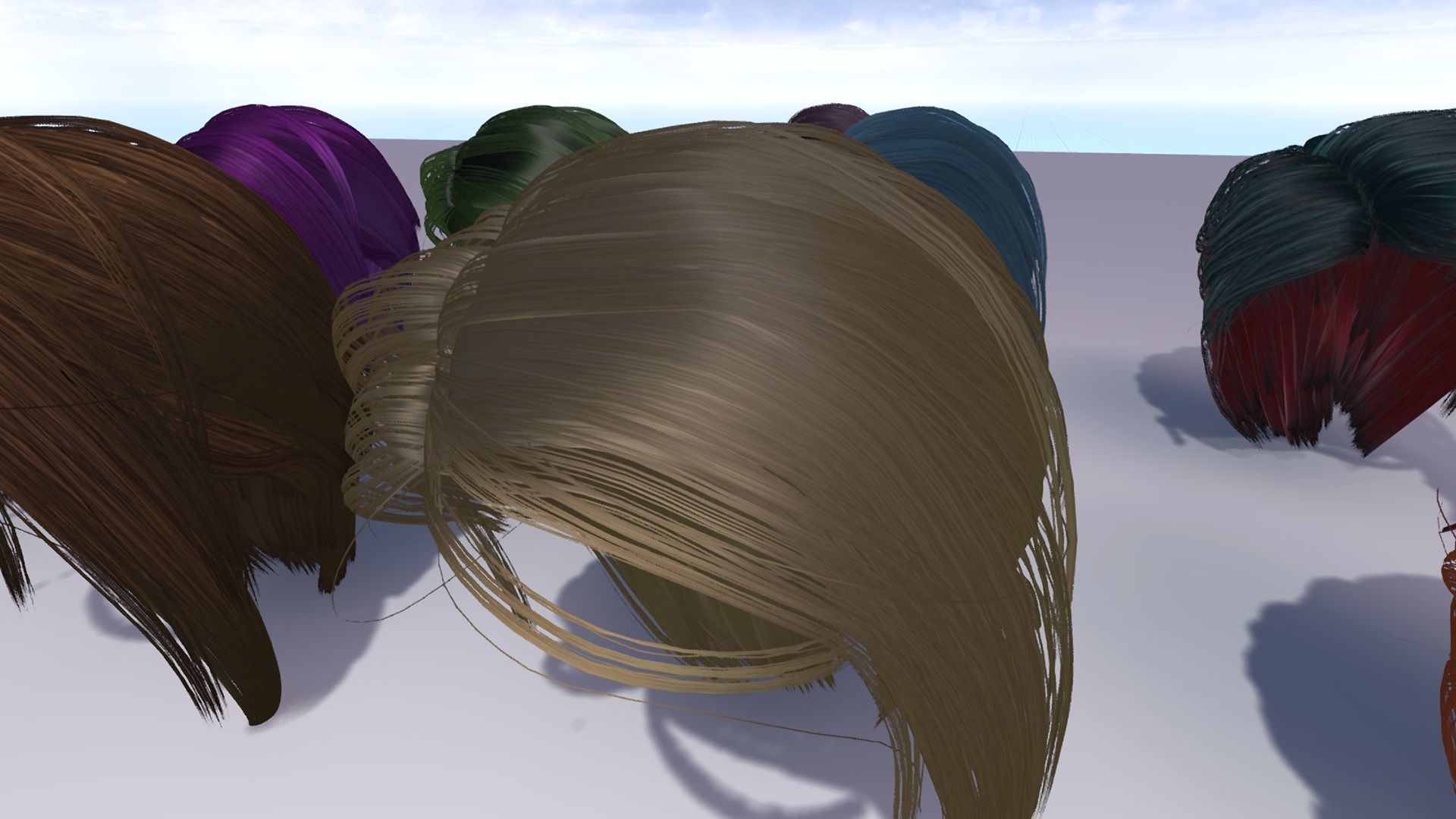 Hair Shader System for Unreal Engine 4 plus Hair Strand Designer Low-poly 3D model_9