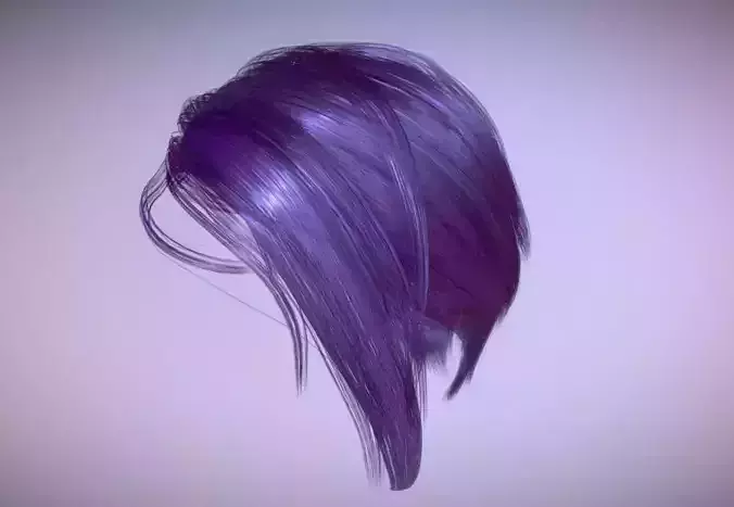 Hair Shader System for Unreal Engine 4 plus Hair Strand Designer Low-poly 3D model