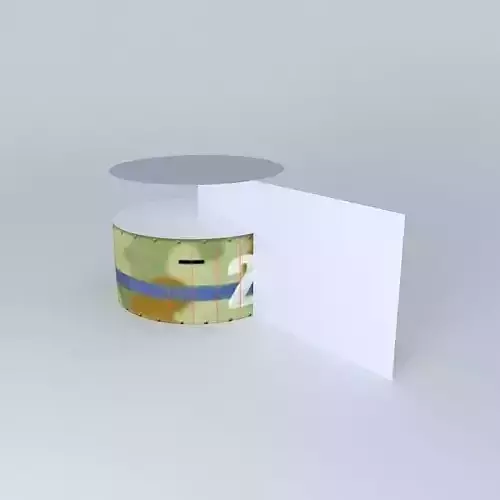 Painted Cylinder Free 3D model