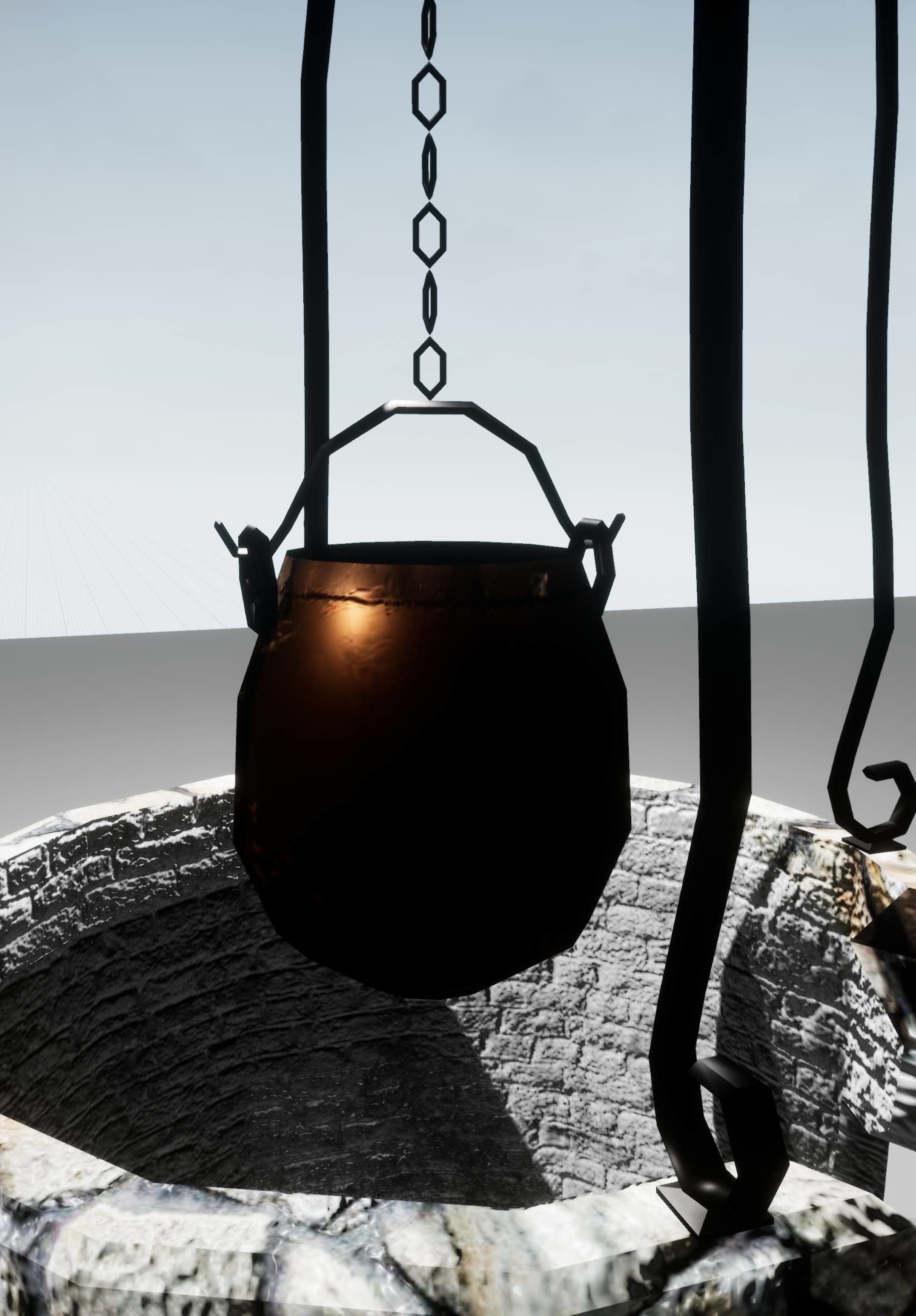 EB - Stone half broken well Low-poly 3D model_2