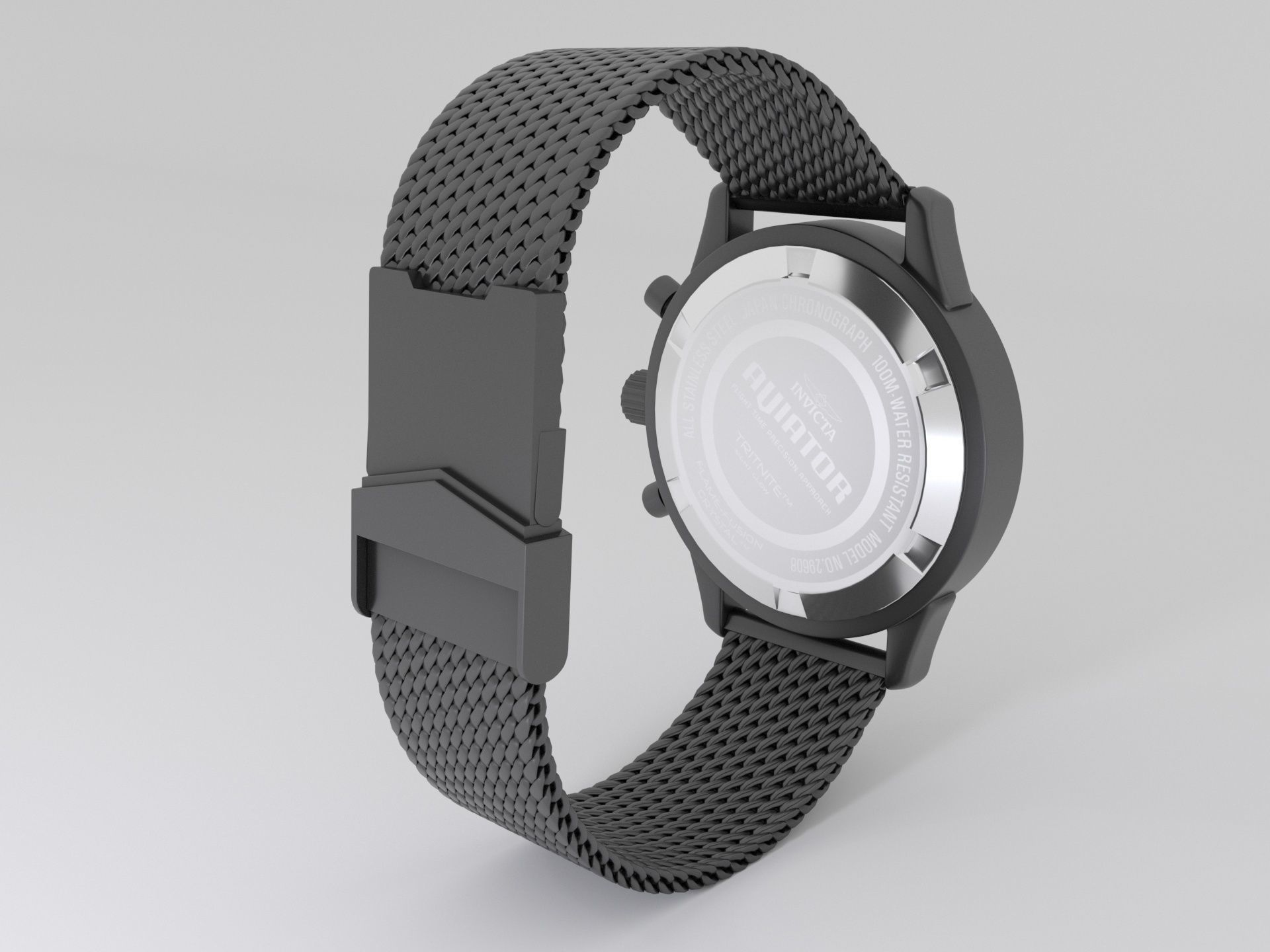 Invicta Watch Aviator Model 3D model_4