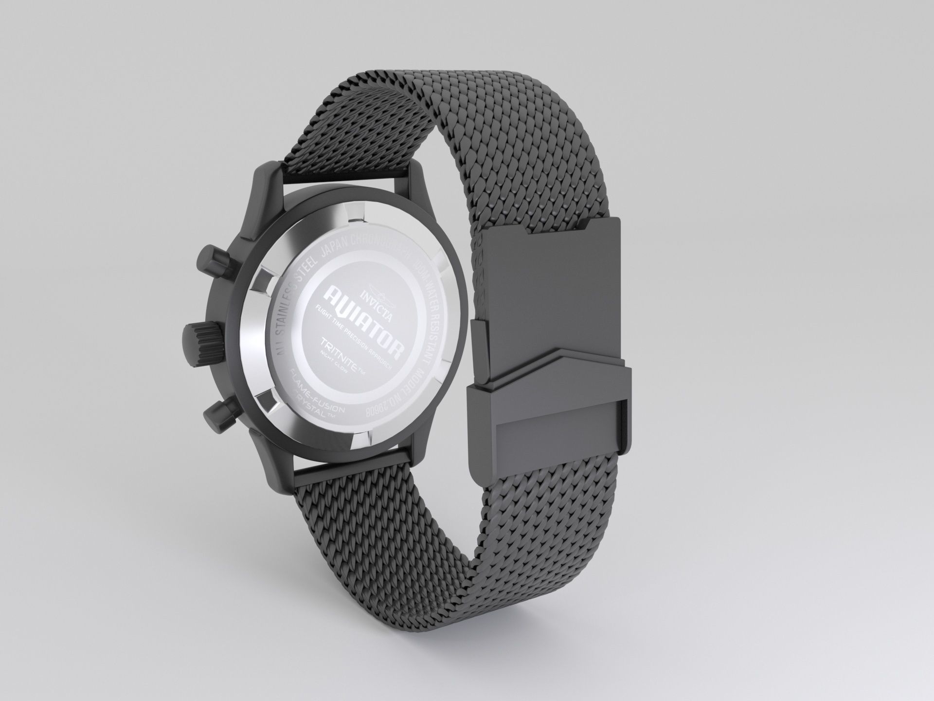 Invicta Watch Aviator Model 3D model_3