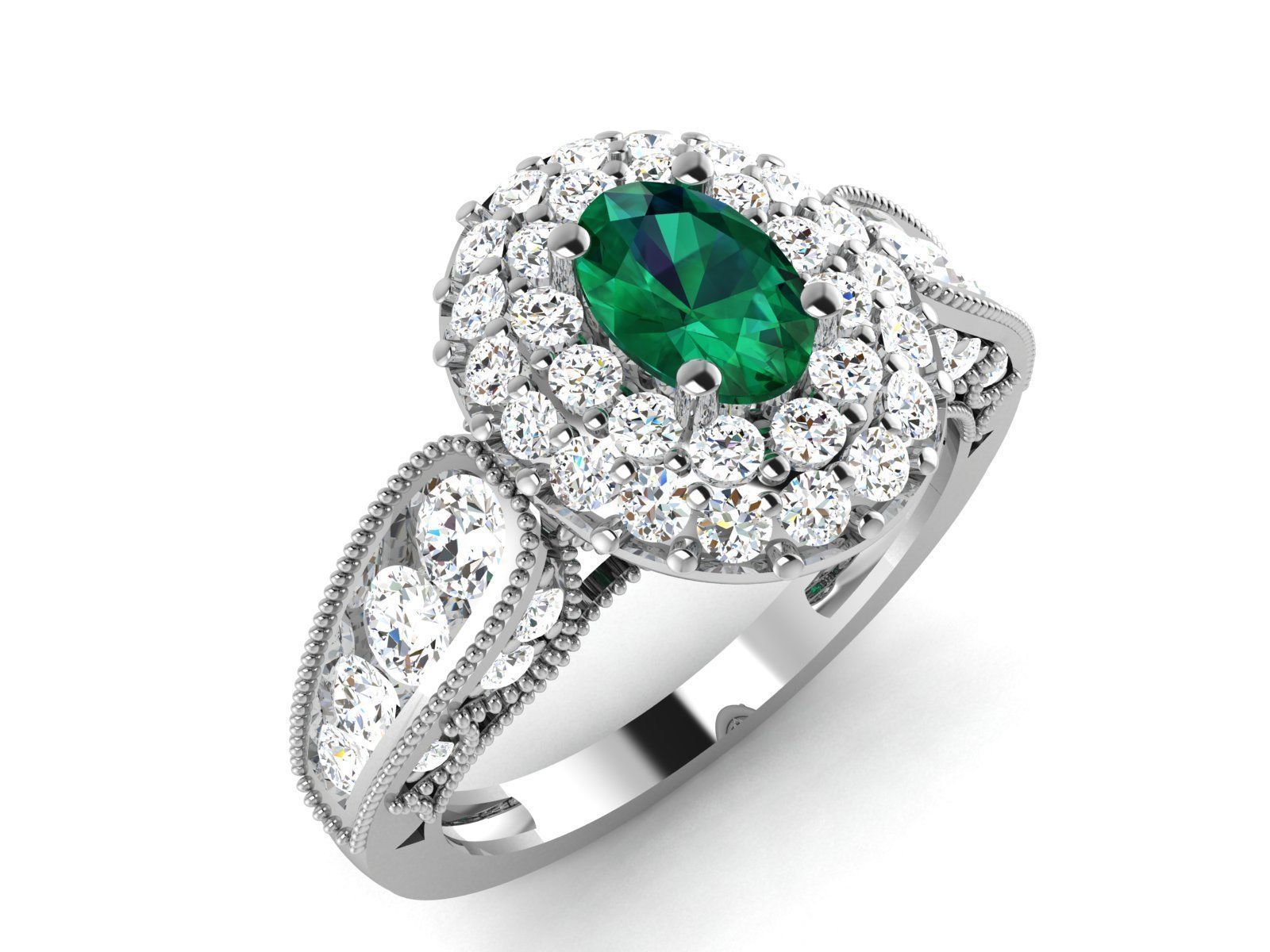 Solitaire ring 3dm stl render detail 3D print model 3D print model_5