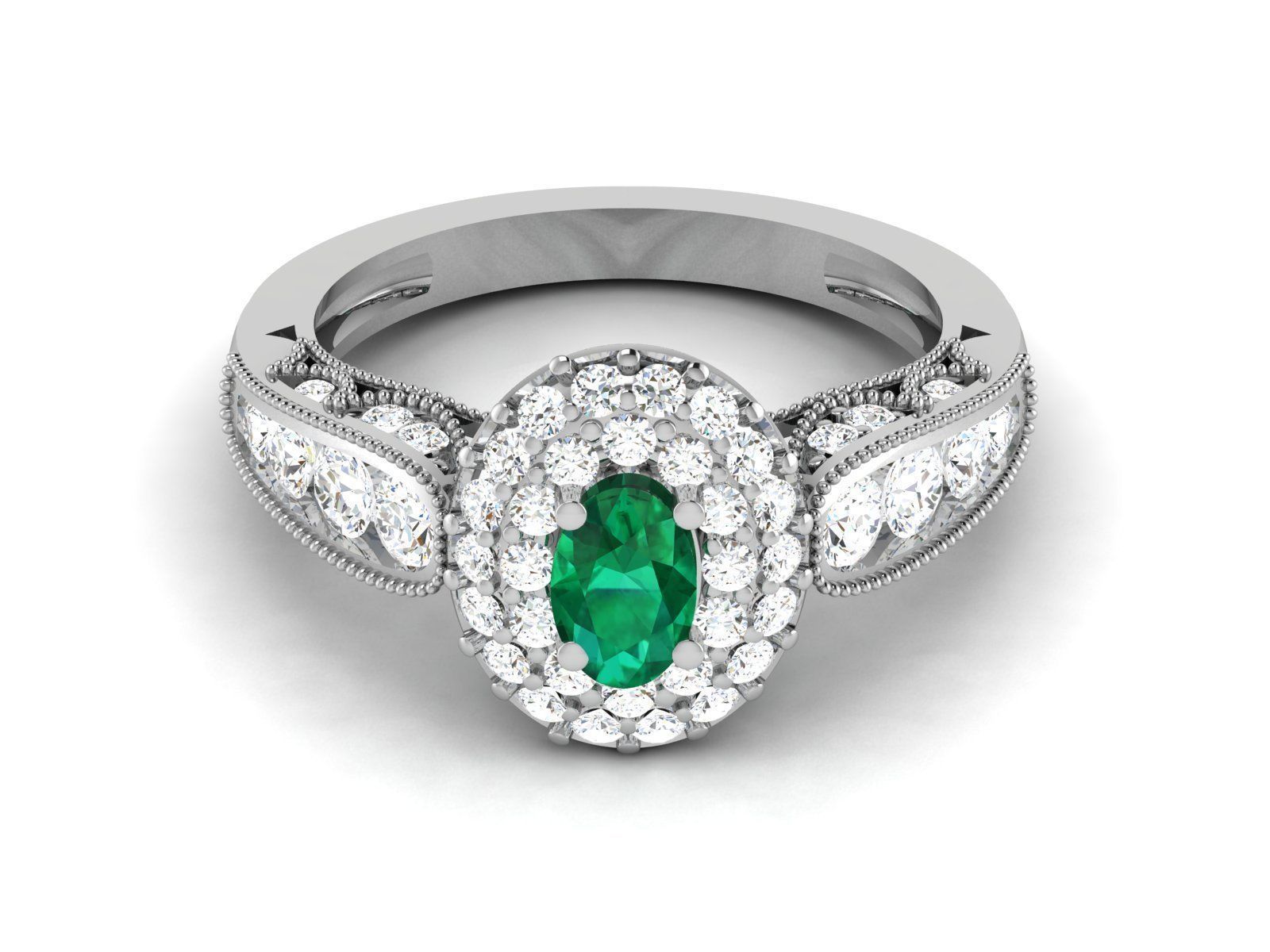 Solitaire ring 3dm stl render detail 3D print model 3D print model_4