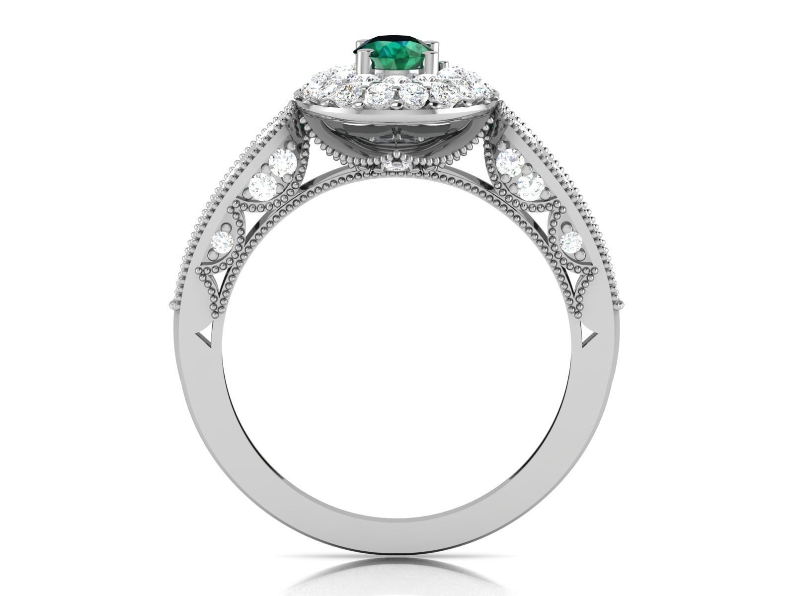 Solitaire ring 3dm stl render detail 3D print model 3D print model_8