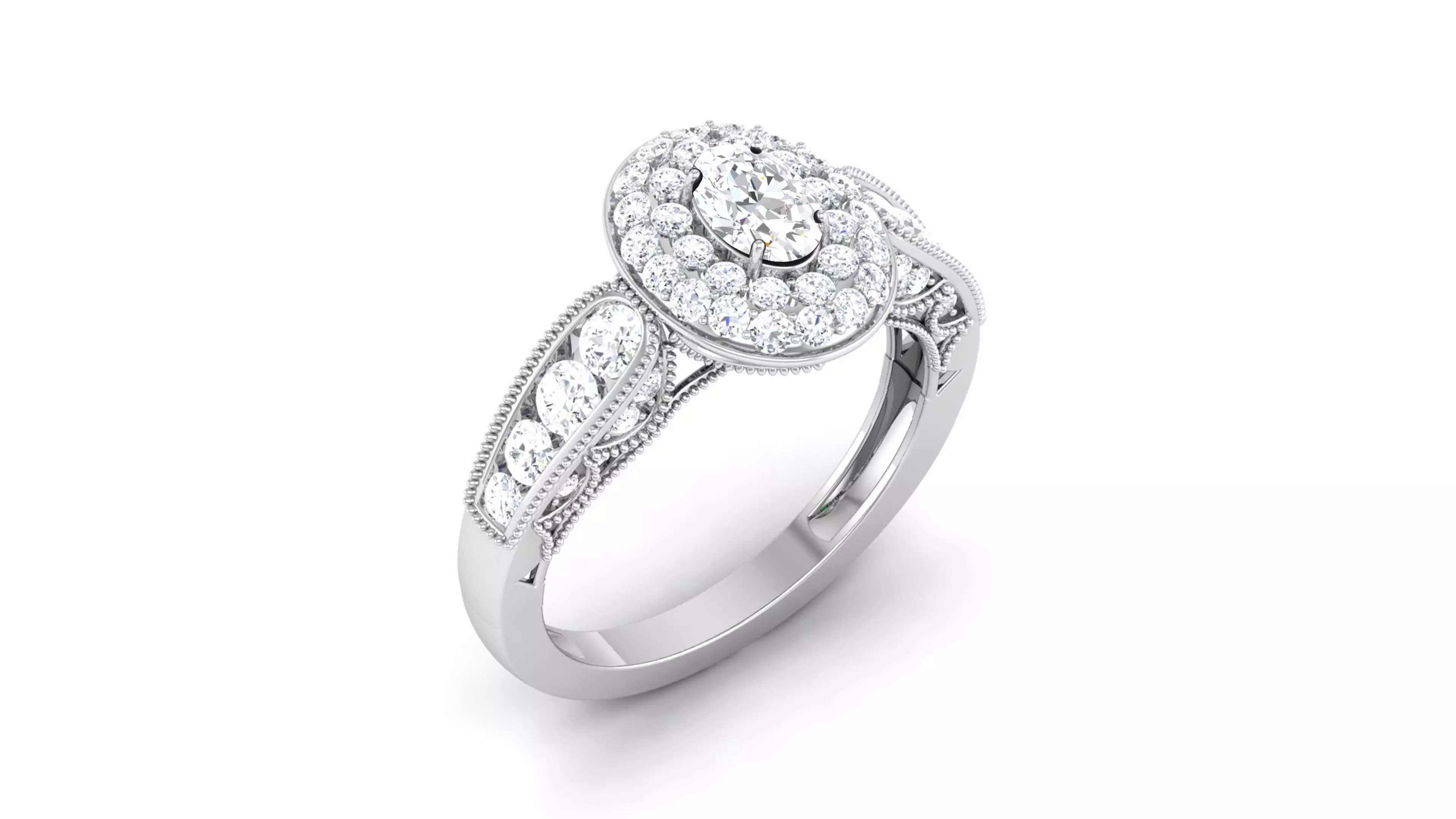 Solitaire ring 3dm stl render detail 3D print model 3D print model_0