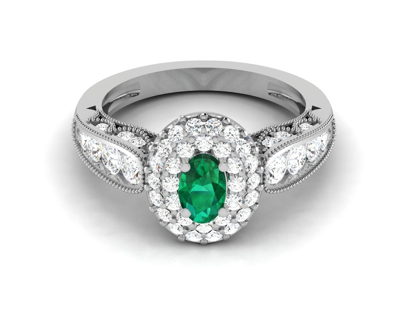 Solitaire ring 3dm stl render detail 3D print model 3D print model_10