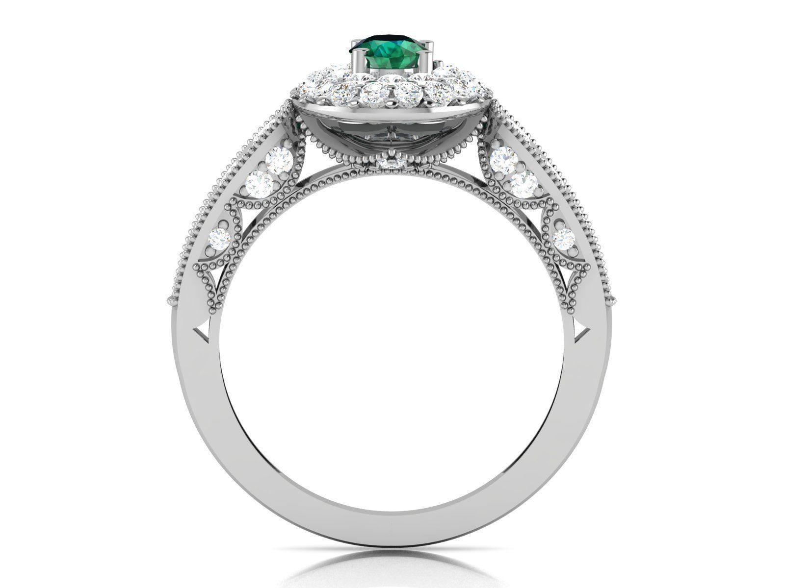 Solitaire ring 3dm stl render detail 3D print model 3D print model_2