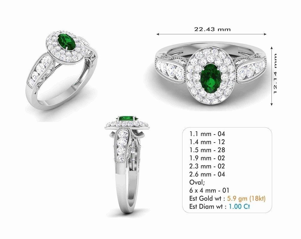 Solitaire ring 3dm stl render detail 3D print model 3D print model_3