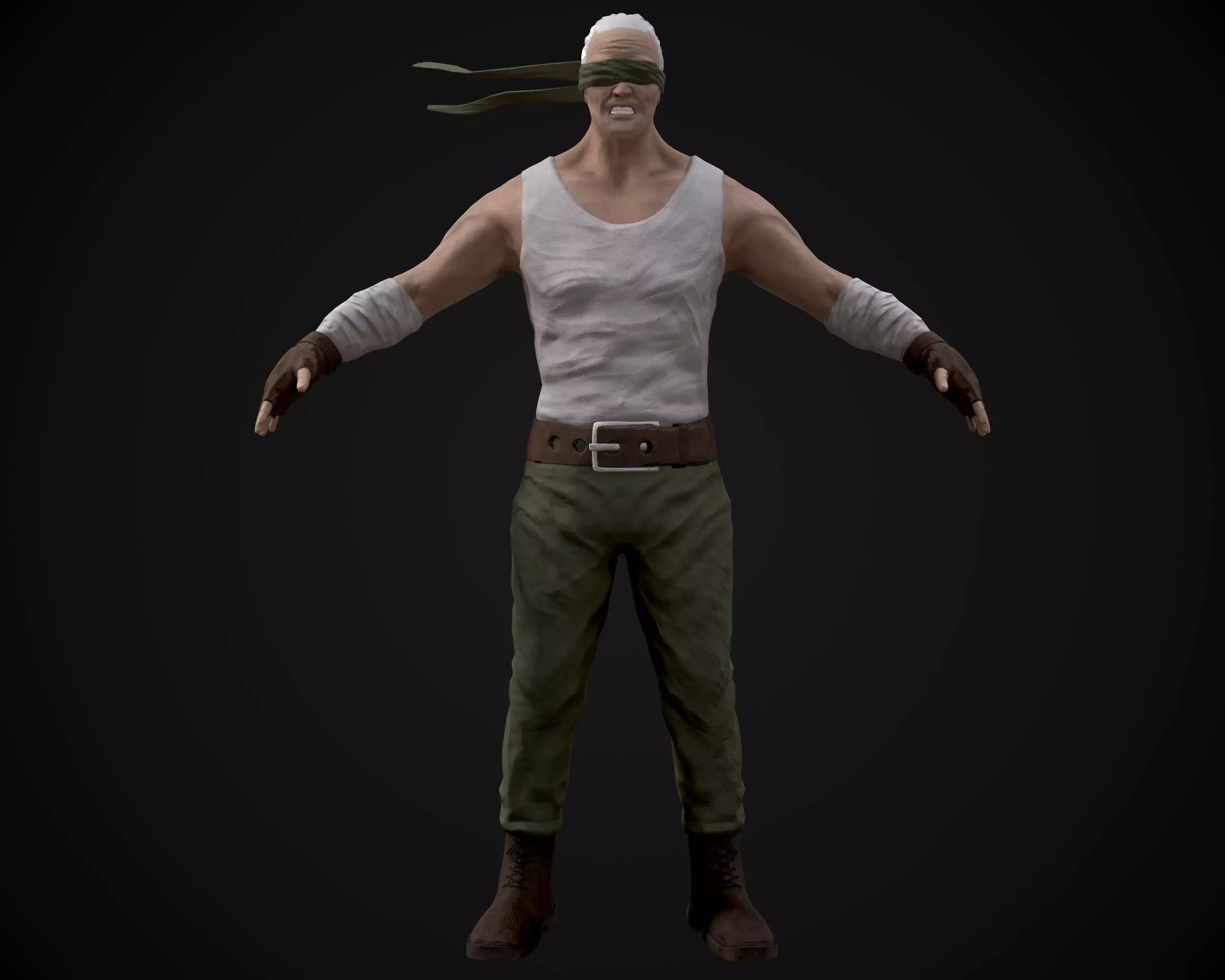 Lacero man wearing mask Free low-poly 3D model_0