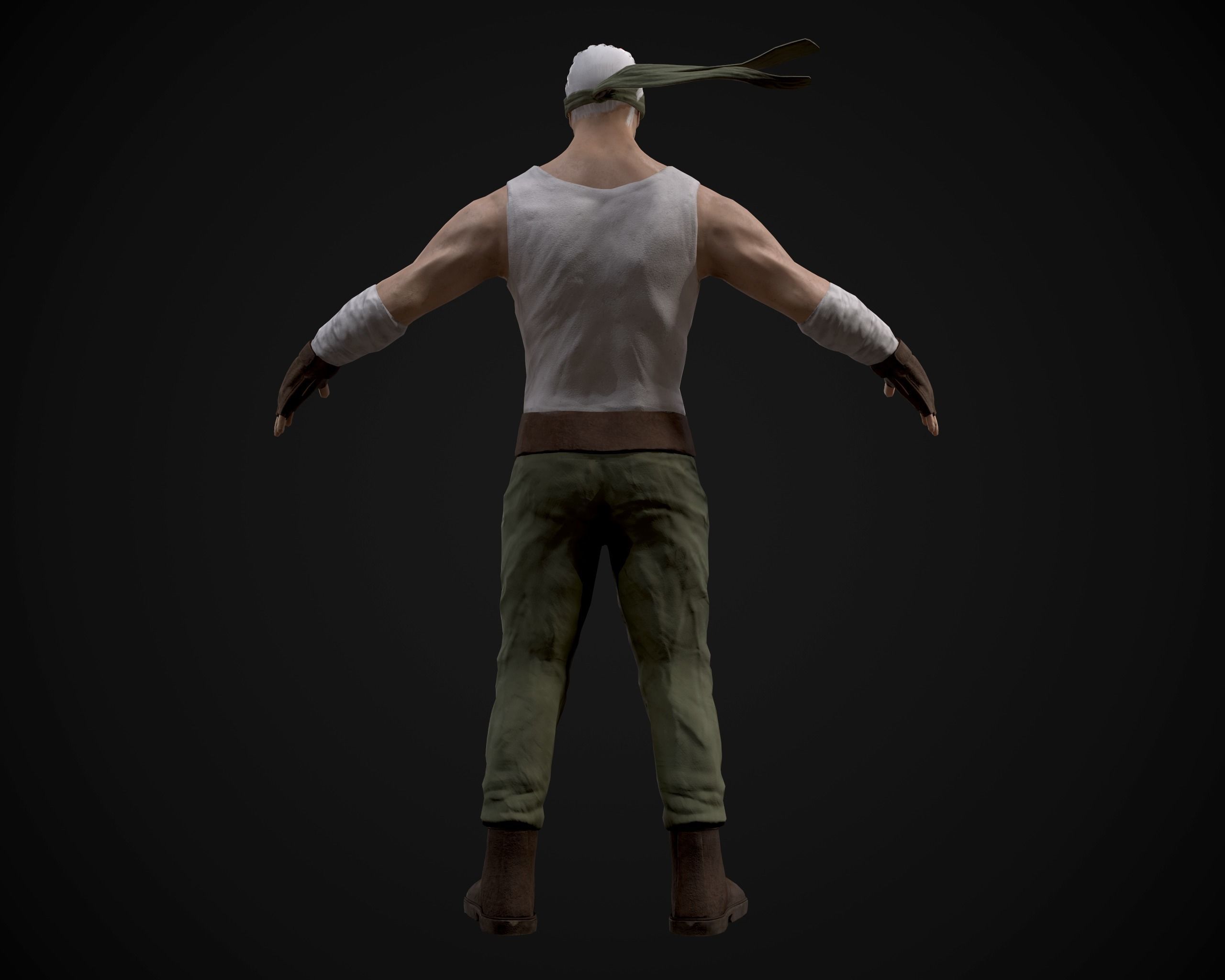Lacero man wearing mask Free low-poly 3D model_2