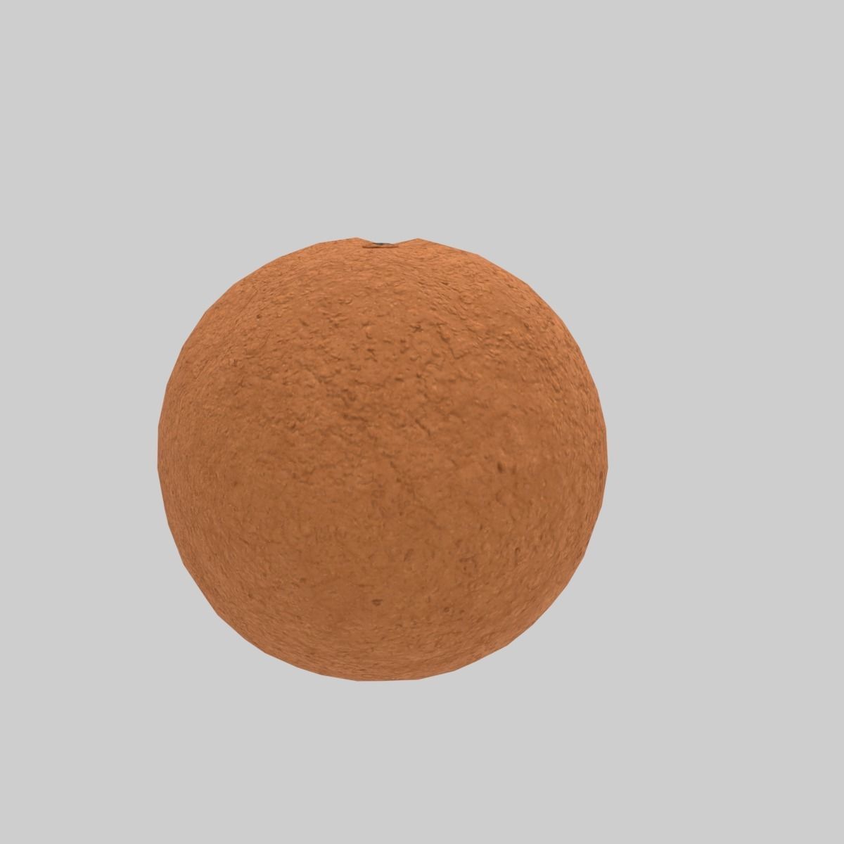 Orange Low-poly 3D model_4