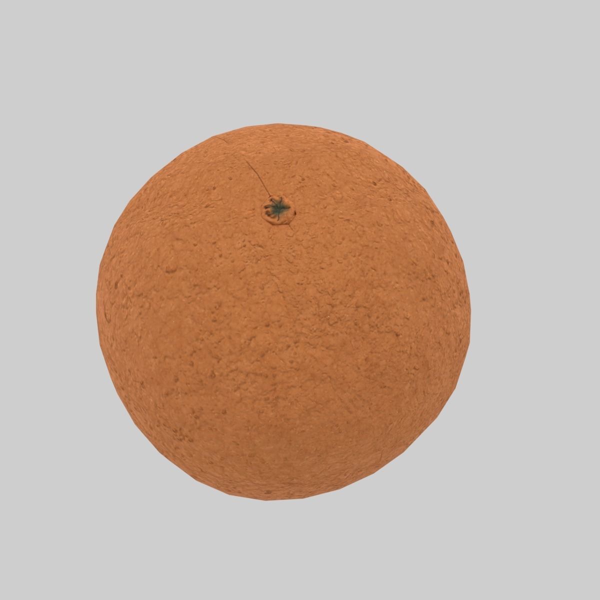 Orange Low-poly 3D model_3
