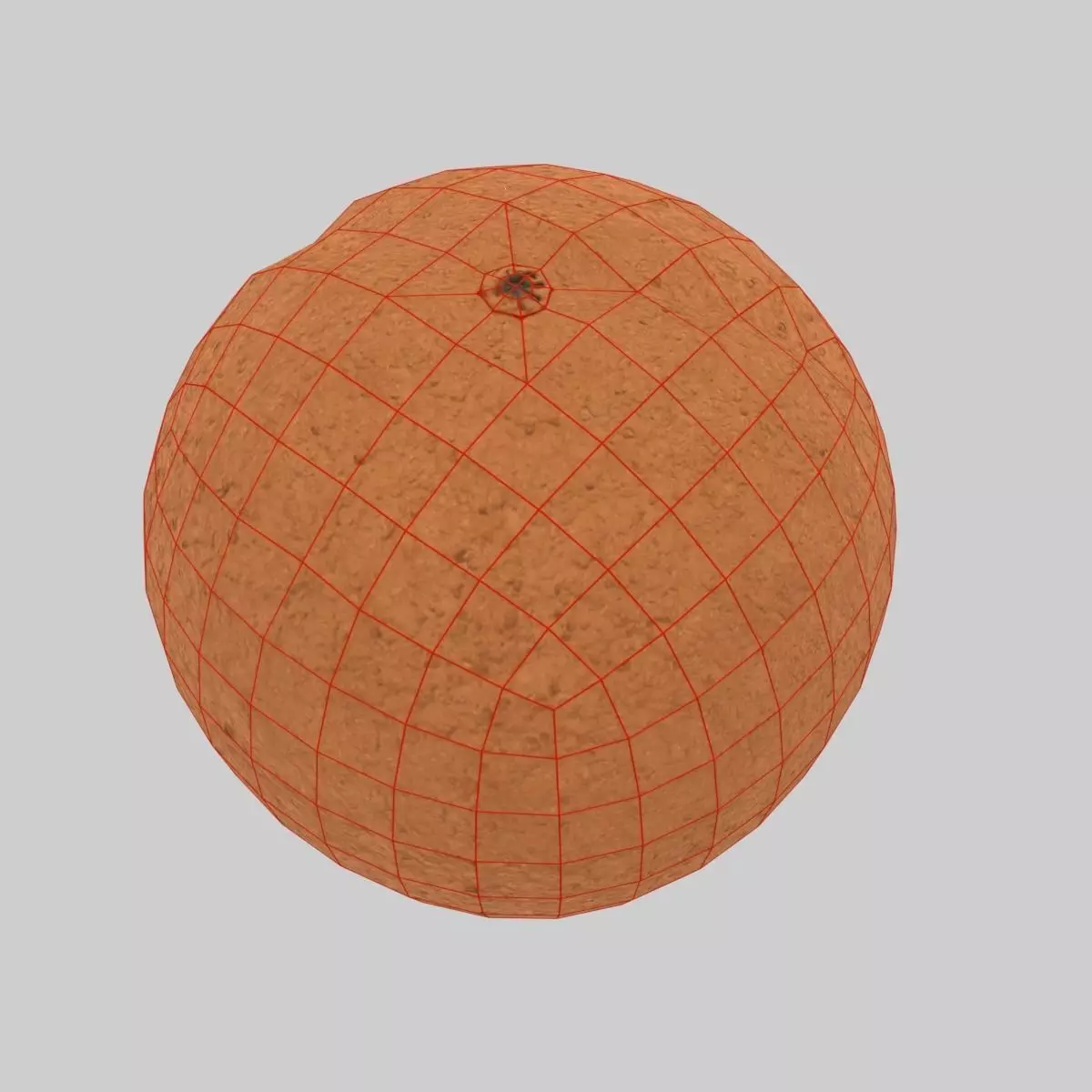 Orange Low-poly 3D model_2