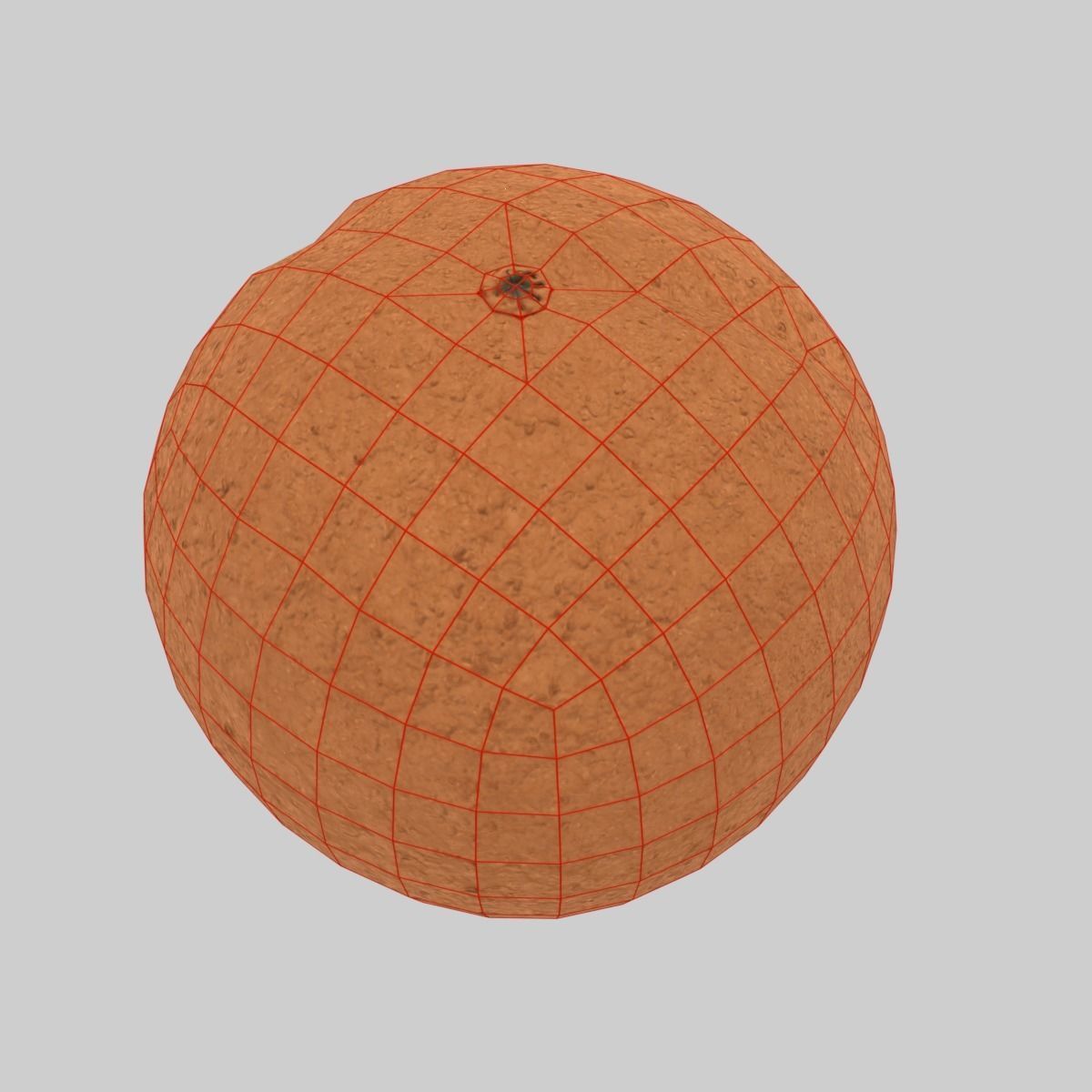 Orange Low-poly 3D model_6