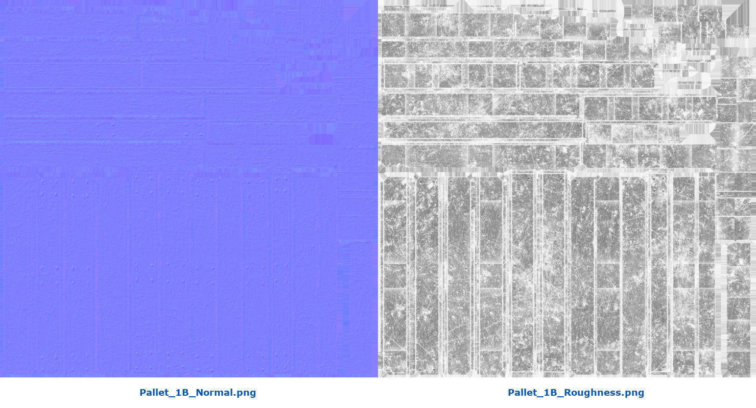 Pallet 1B Low-poly 3D model_8