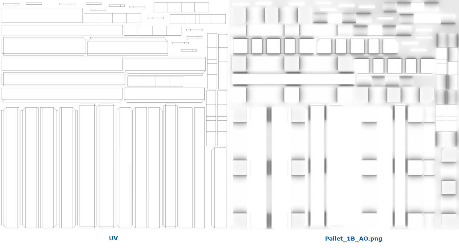 Pallet 1B Low-poly 3D model_6
