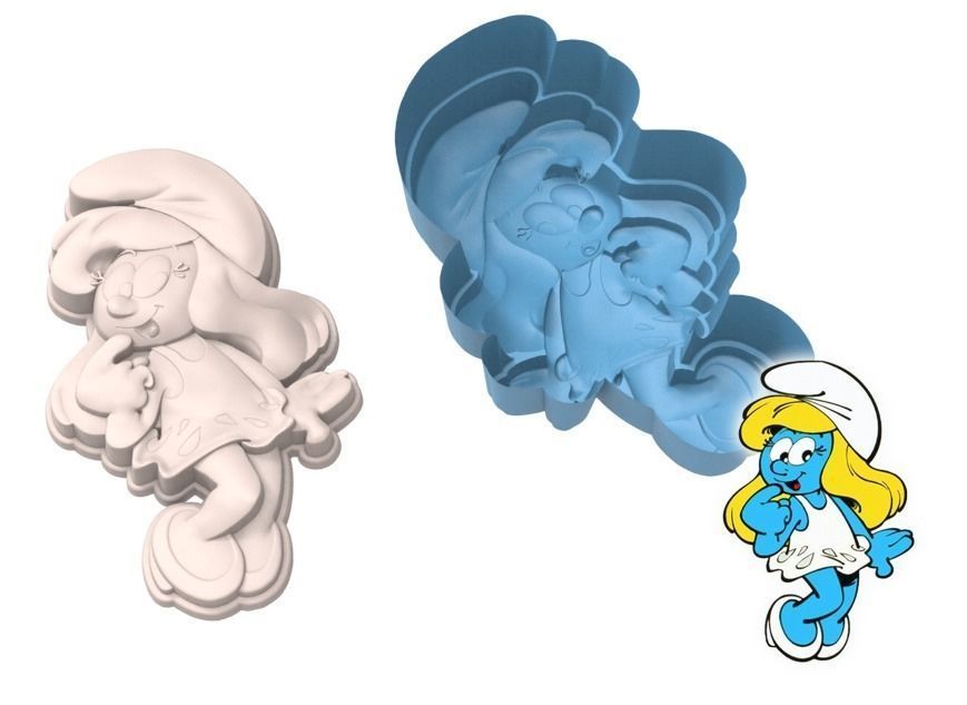 SMURFETTE - MOLD 3D print model_1