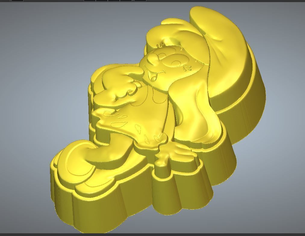SMURFETTE - MOLD 3D print model_4