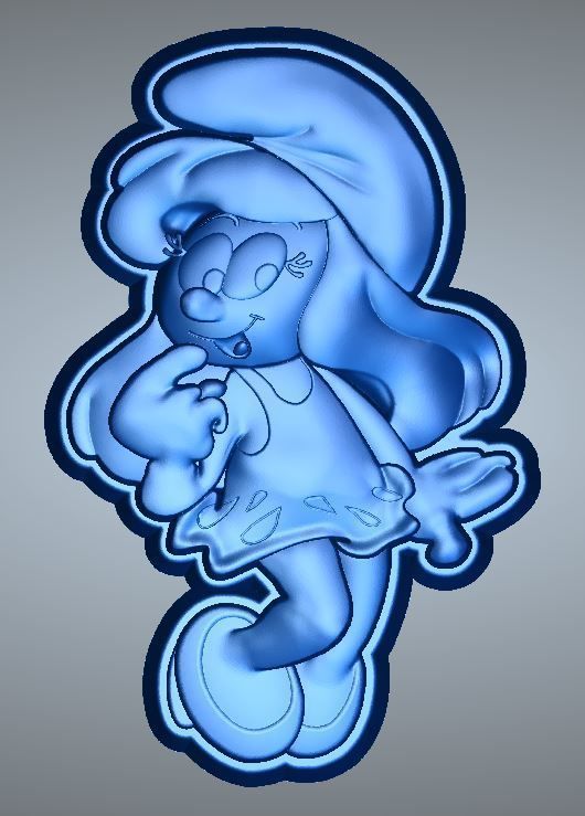 SMURFETTE - MOLD 3D print model_3