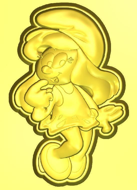 SMURFETTE - MOLD 3D print model_2
