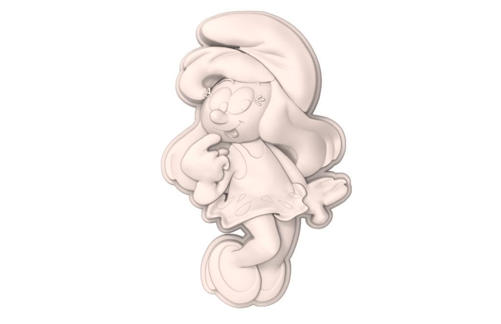 SMURFETTE - MOLD 3D print model_7