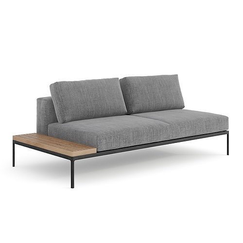 Gloster Grid Outdoor Lounge Pack 3D model 6