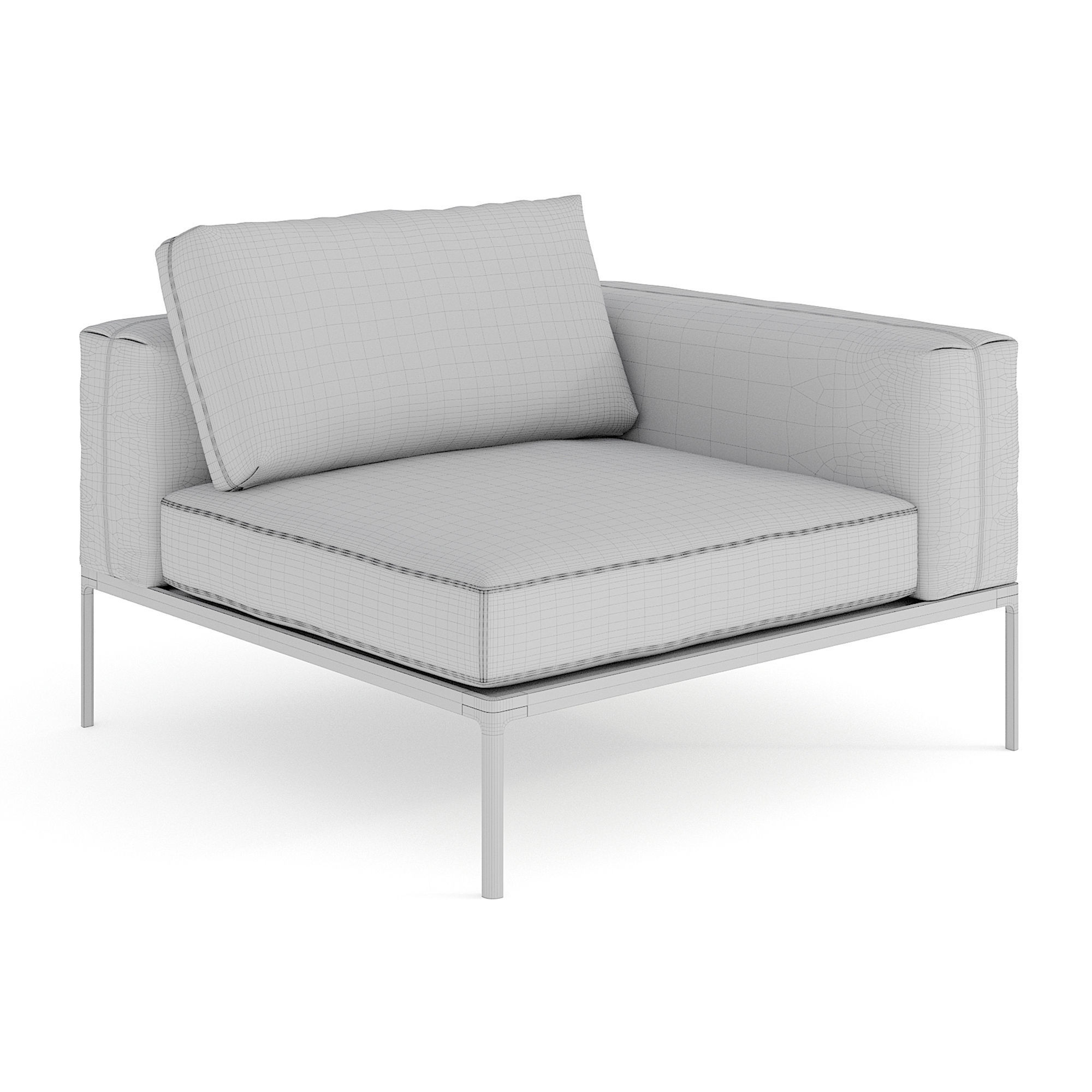 Gloster Grid Outdoor Lounge Pack 3D model_23