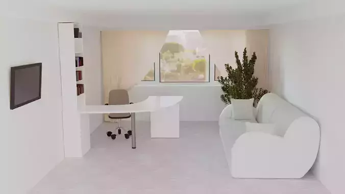 Interior design scene 3D model