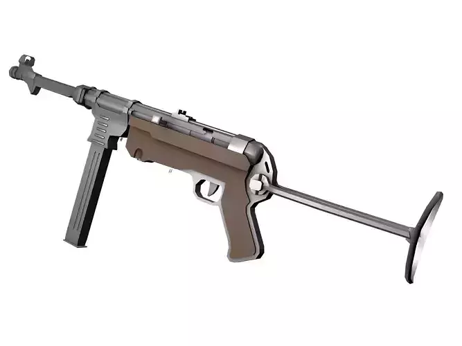 MP40 Low poly luftwaffe wehrmacht rifle