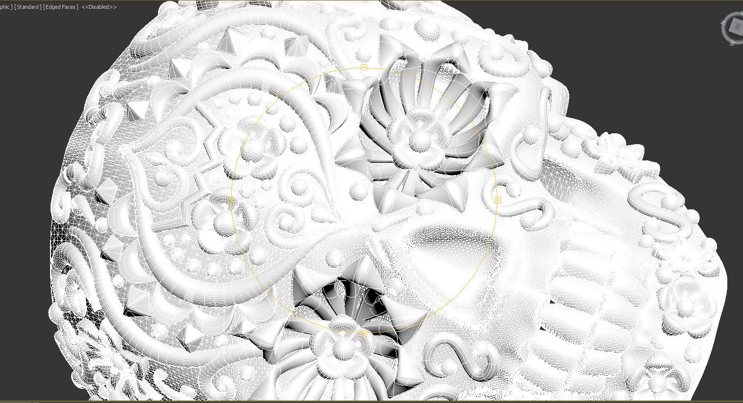 ring  skull 3D print model_5