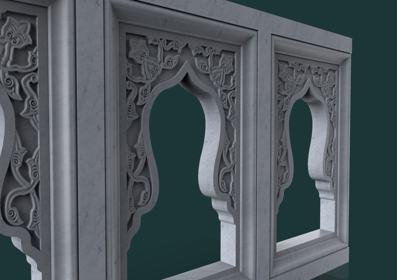 Mosque Minbar 3d stl model for cnc Carving 3D print model_24