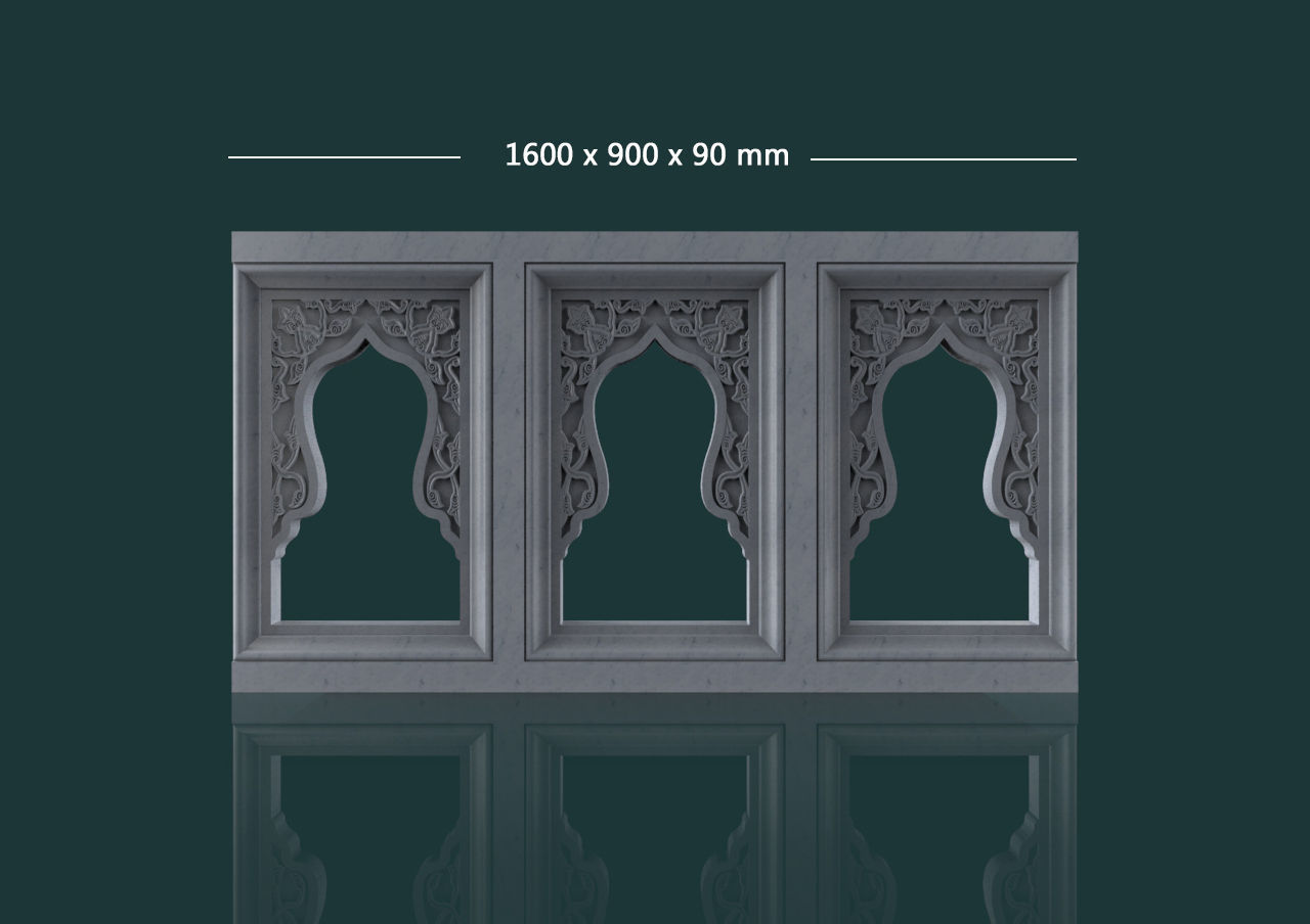 Mosque Minbar 3d stl model for cnc Carving 3D print model_1