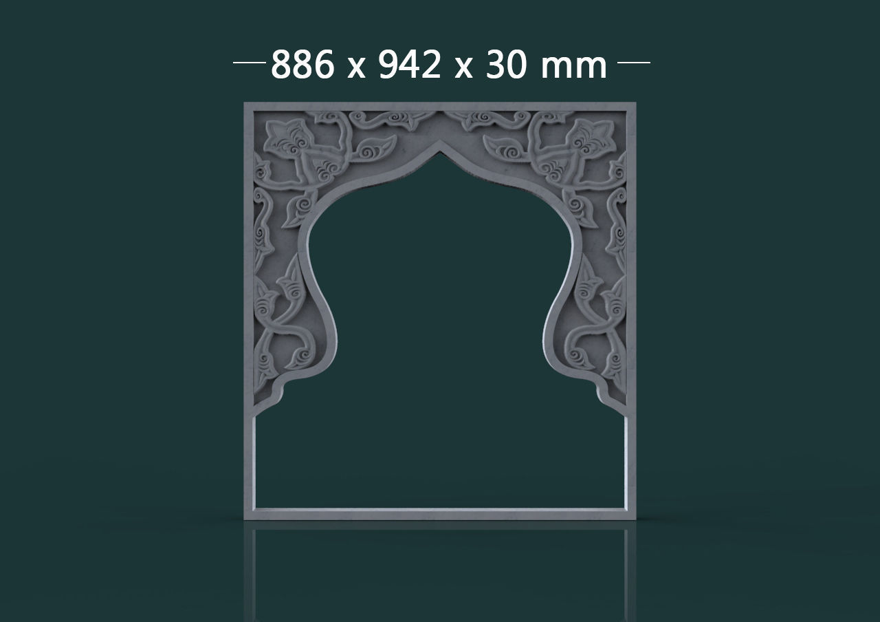 Mosque Minbar 3d stl model for cnc Carving 3D print model_6