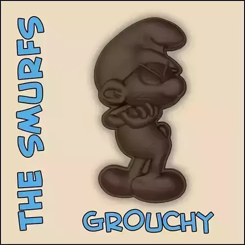 GROUCHY SMURF - MOLD 3D print model
