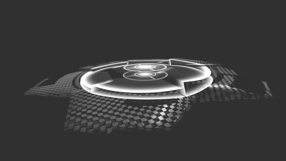 Hexagon Shield Low-poly 3D model_2