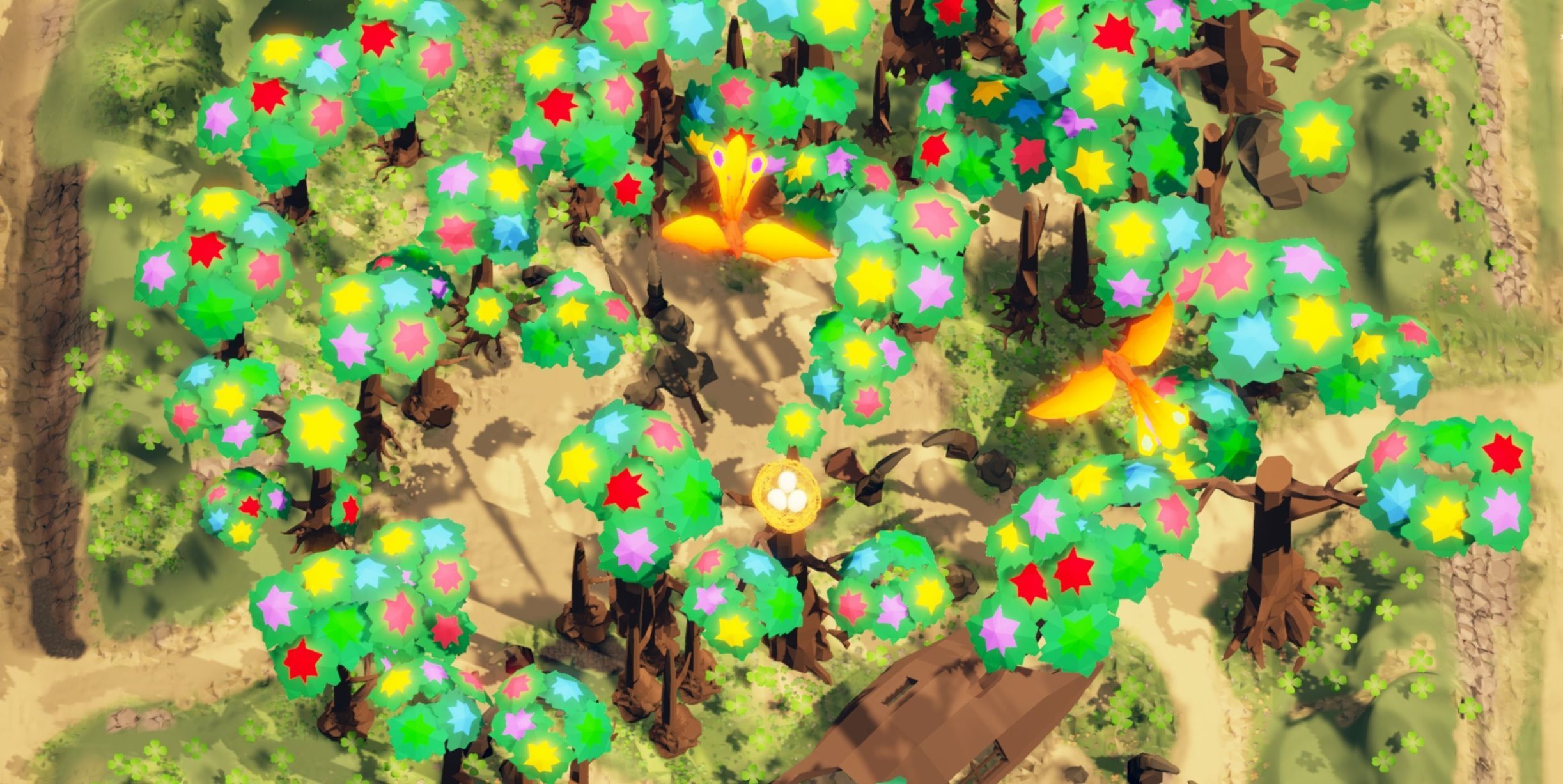 fantasy phoenix forest Low-poly 3D model_2