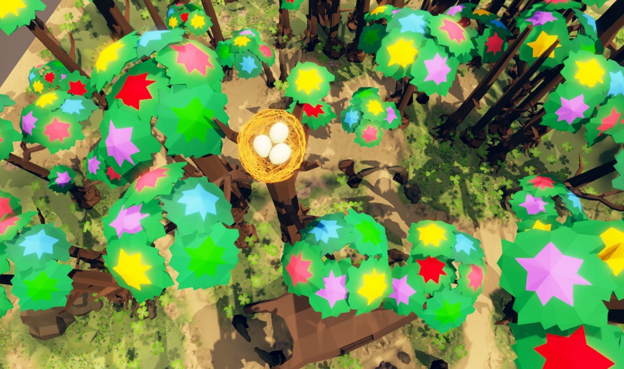 fantasy phoenix forest Low-poly 3D model_13