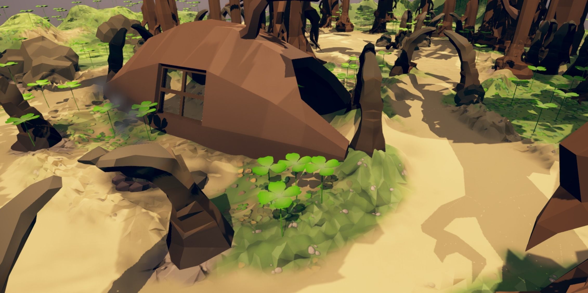 fantasy phoenix forest Low-poly 3D model_5