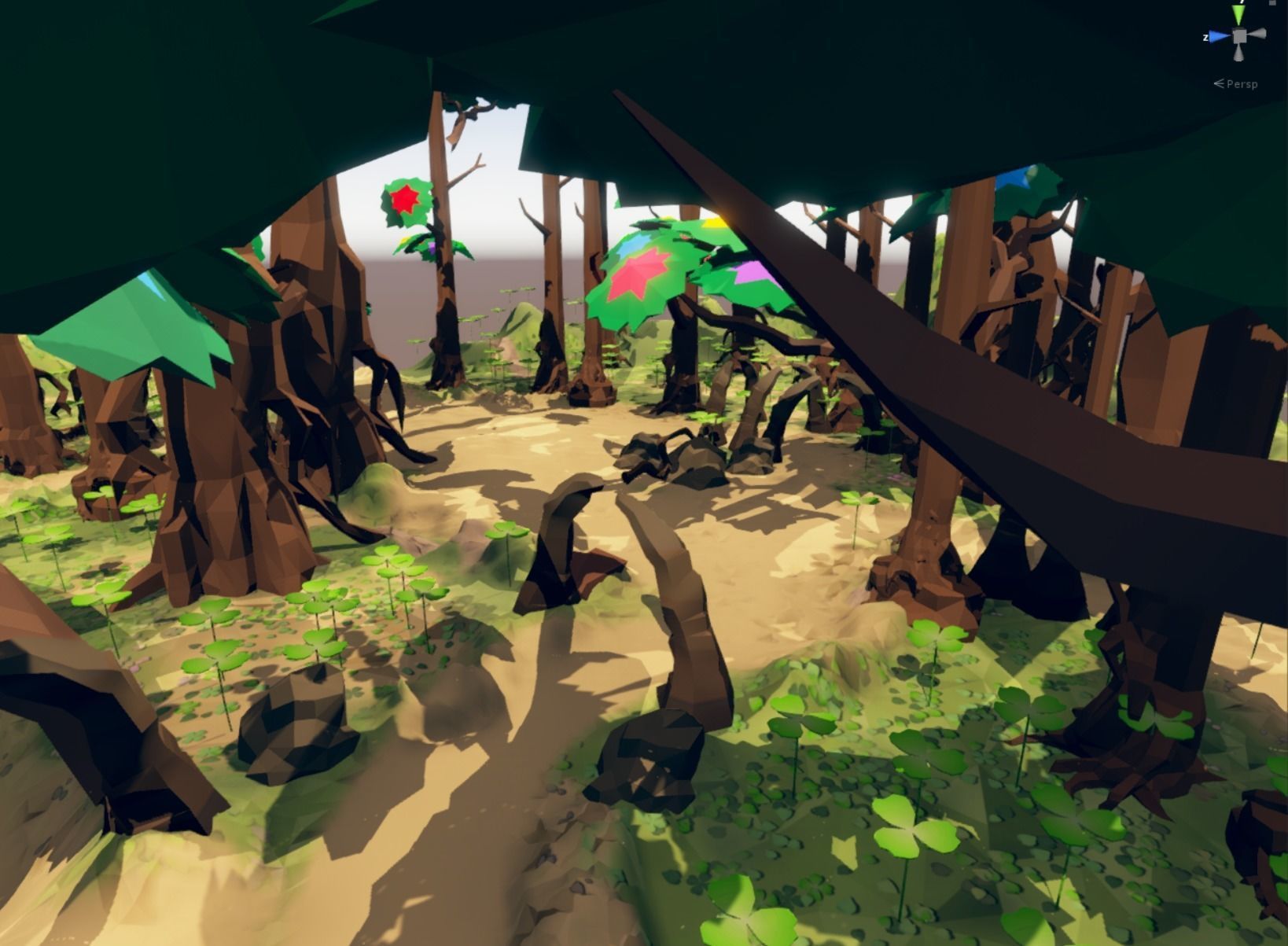 fantasy phoenix forest Low-poly 3D model_7