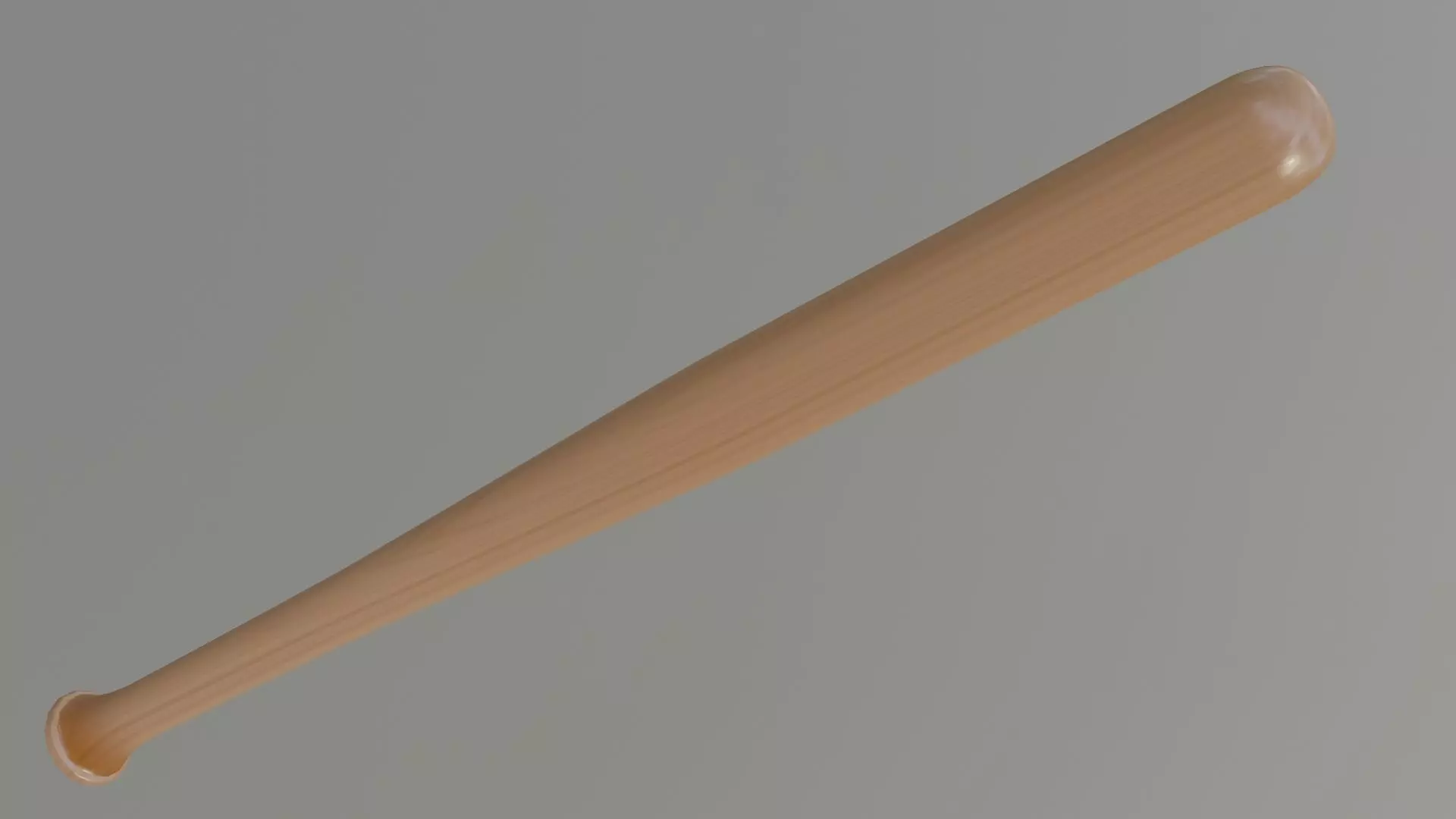 Baseball Bat Low-poly 3D model_0