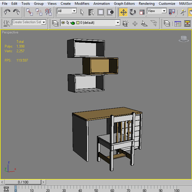 Kids Reading Table 1 Free 3D model_6