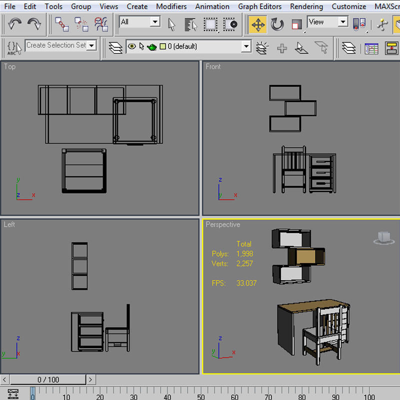 Kids Reading Table 1 Free 3D model_7