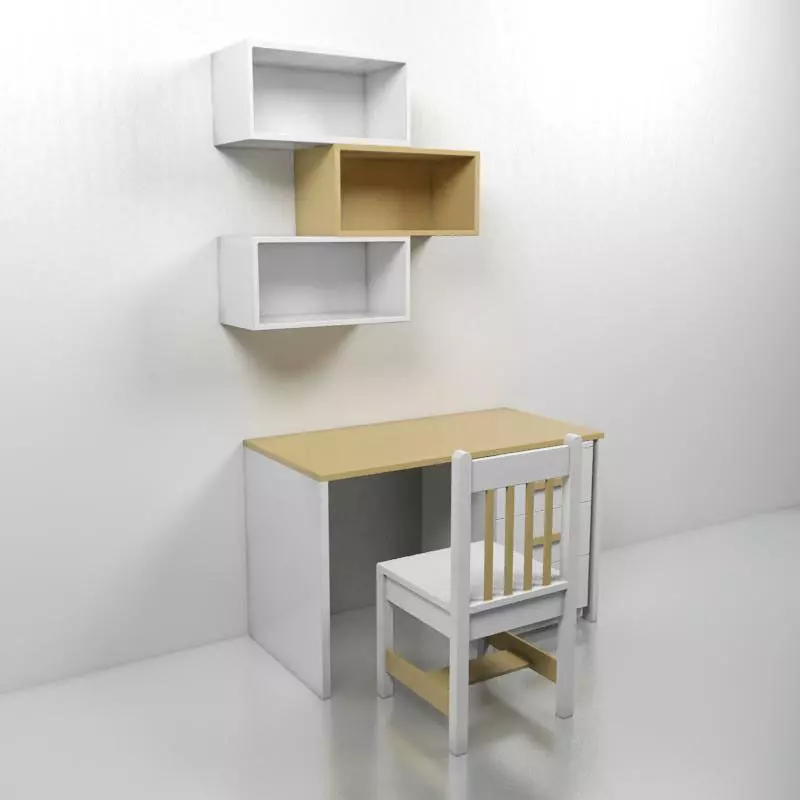 Kids Reading Table 1 Free 3D model_0
